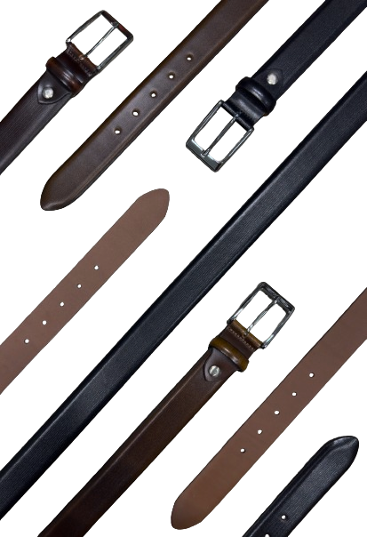 Custom leather belts for menswear stores, crafted from premium materials by Bench Craft Leather Inc.